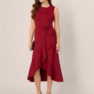 Chic High-Low Burgundy Dress